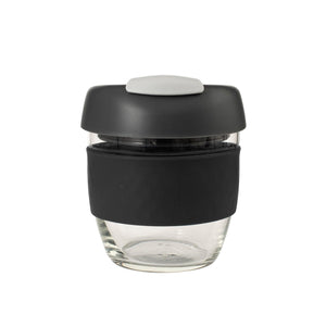 Open image in slideshow, Glass Go Cups - Black/Charcoal/Grey - Coffees Are Us
